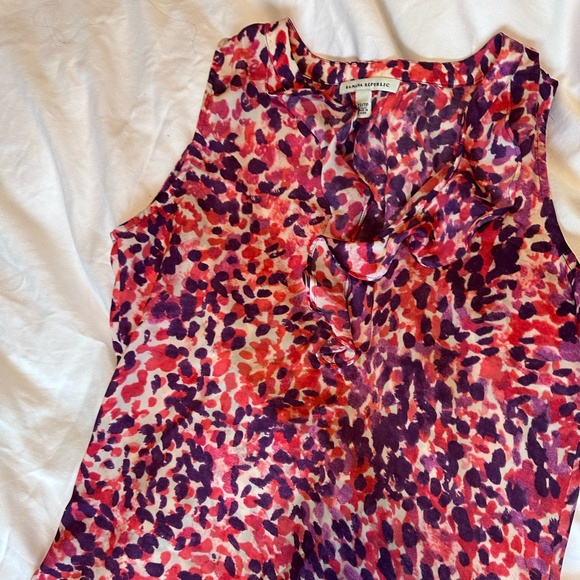 Pink and Purple silky Banana Republic Blouse - Picture 1 of 2